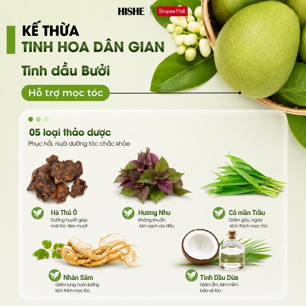 [ TẶNG DẦU XẢ 500ML ] Dầu Gội Xả Bưởi Hà Thủ Ô Susoft – Giảm Gàu và Bết Tóc, Bóng dầu, Kích Mọc Tóc, An Toàn - 500ml