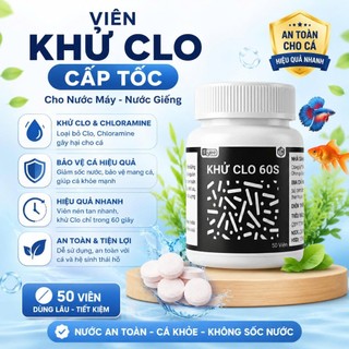 Viên Khử Clo Cấp Tốc - Khử CLO - Cân Bằng Độ PH Và Các Tạp Chất Như Kim Loại Nặng Có Trong Nước Máy