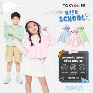 Áo chống nắng trẻ em TOKYOLIFE Cool Ice mát lạnh co giãn thoáng khí chống 98% tia UV cho bé 40005090