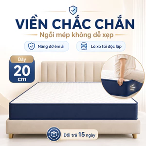 CONOCO Nệm Lò Xo Túi Độc Lập 20cm Viền Chắc Chắn Không Dễ Xẹp Lún Đổi Trả 15 Ngày