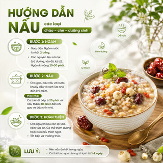 Cháo Dưỡng Tỳ 6 Vị Giúp Bổ Tỳ Dưỡng Huyết, Dưỡng Da Sáng Khoẻ Hồng Hào, Tốt Cho Tiêu Hoá Cả Gia Đình