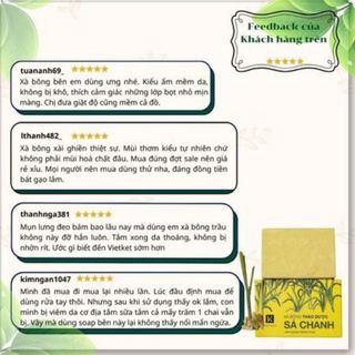 Xà Bông Tắm Dầu Dừa - Mù U - Sả Chanh VIETKET 100G - Sạch Ghét, Giảm Mụn, Không Nhờn