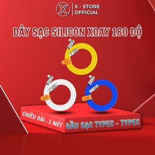 Cáp sạc PD 100W Type C to C, dây sạc gaming xoay 180 độ, dây to, sạc cho Mbook, điện thoại - DSTBX180D