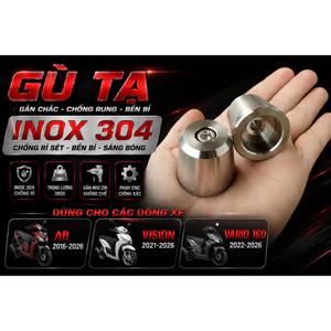 Gù tay lái salaya gắn xe ab air blade mẫu tạ inox 304 gắn dòng xe ab 2016-2026, vision 2021-2026, vario 160