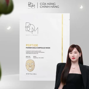 B.O.M Mặt nạ Peptide Power Gold Ampoule Mask Hỗ trợ làm sáng da cải thiện độ đàn hồi và cấp ẩm chuyên sâu