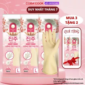 Bộ 3 Đôi Găng Tay Cao Su Ngọc Trai Thương Hiệu BEIGL Size L