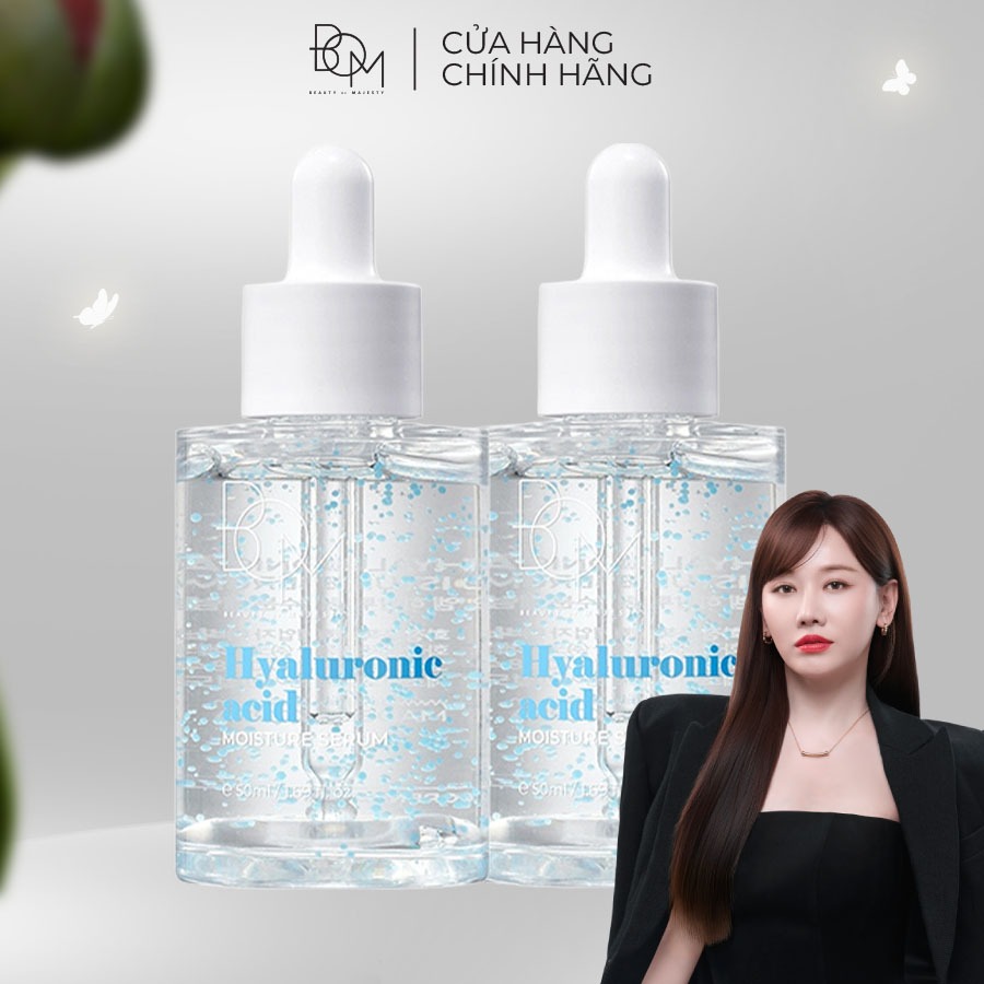 Combo 2 Chai Tinh Chất Dưỡng Ẩm BOM Hyaluronic Acid Moisture Serum 50ml