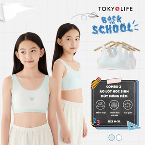 Áo lót học sinh áo lá cho bé gái co dãn thoáng khí mút mỏng nâng đỡ nhẹ nhàng C3BRA003R