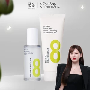 Bộ đôi làm sạch và chăm sóc da sữa rửa mặt và tinh chất B.O.M EIGHT TEA