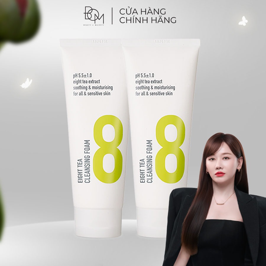 Bộ đôi 2 sữa rửa mặt 8 loại trà Bom Eight Tea Foam