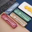 Bộ 3 Thìa Đũa Dĩa Nhựa Lúa Mạch Kèm Hộp Tiện Lợi, Thân Thiện Với Môi Trường MUN STORE B3THIADUALM1