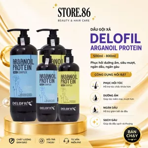Combo Dầu Gội Xả DELOFIL 500ml - 800ml | Dưỡng Ẩm Tóc Khô Xơ, Sạch Thoáng Da Đầu & Mềm Mượt