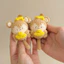 Móc Khoá Len Nhung Khỉ Monkey Nâu Ôm Chuối Leo Trèo Đuôi Dài Handmade Màu Pastel Quà Tặng Dễ Thương Độc Đáo