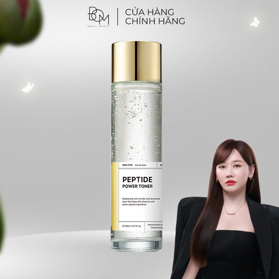 Nước Cân Bằng Làm Sáng, Làm Mờ Nếp Nhăn BOM Peptide Power Toner - 150ML