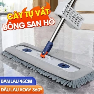 Cây Lau nhà thông minh Xoay 360 Độ Chổi Lau Nhà cán inox