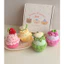 Móc Khoá Len Nhung Bánh Cup Cake Cherry Dâu Xanh Lá Hồng Handmade Màu Pastel Quà Tặng Dễ Thương Độc Đáo
