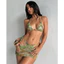 NUNG NIU - Bộ Bikini 3 Món Hoa Tiết Đính Đá Vibe Âu Mỹ Mùa Hè