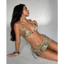 NUNG NIU - Bộ Bikini 3 Món Hoa Tiết Đính Đá Vibe Âu Mỹ Mùa Hè