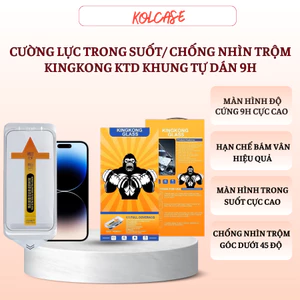 Cường Lực Trong Suốt/ Chống Nhìn Trộm Kingkong KTD Khung Tự Dán 9H Dành Cho Iphone X XS XSM 11 12 13 14 15