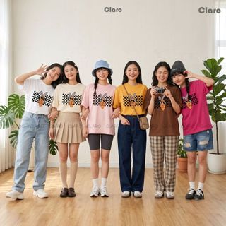 Áo Thun Nam Nữ Oversize 100% Cotton Cao Cấp CLARO - Cà rốt và tai thỏ
