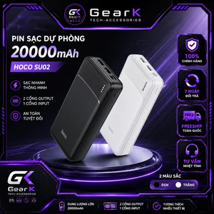 Pin Sạc Dự Phòng HOCO SU02 20000mAh Sạc Nhanh 2 Cổng USB Chính Hãng