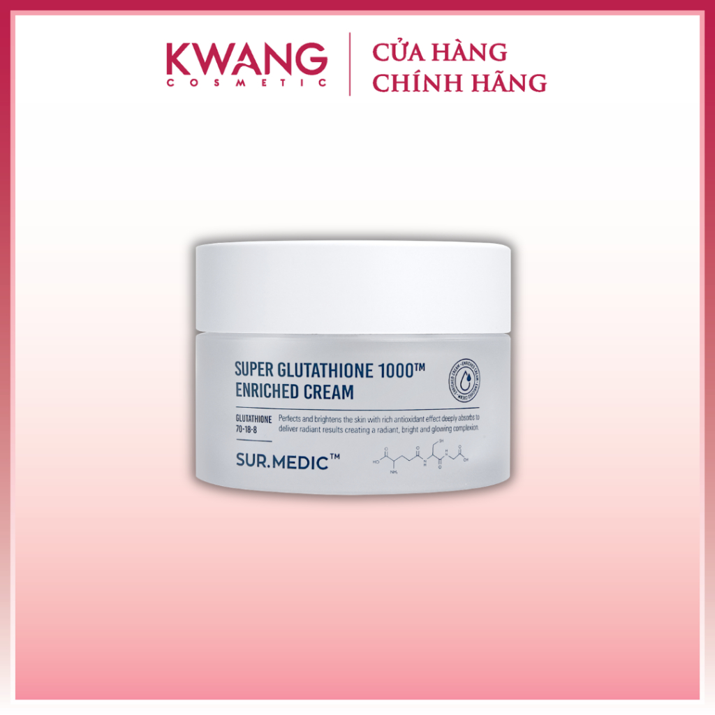 dưỡng trắng glutathione Kem Sur.Medic Super 1000TM Enriched Cream Hỗ Trợ Dưỡng Da 50ml Oily