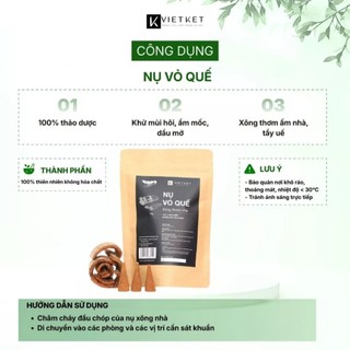 50-55 Nụ vỏ quế Vietket 100g - Có nụ cháy kém vì không tạo cháy, Xông thơm ấm nhà, xông nhà tẩy uế