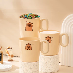 Cốc Nhựa PP Capybara Dễ Thương Dùng Uống Nước, Đánh Răng An Toàn Cho Bé MUN STORE COCCAPY075