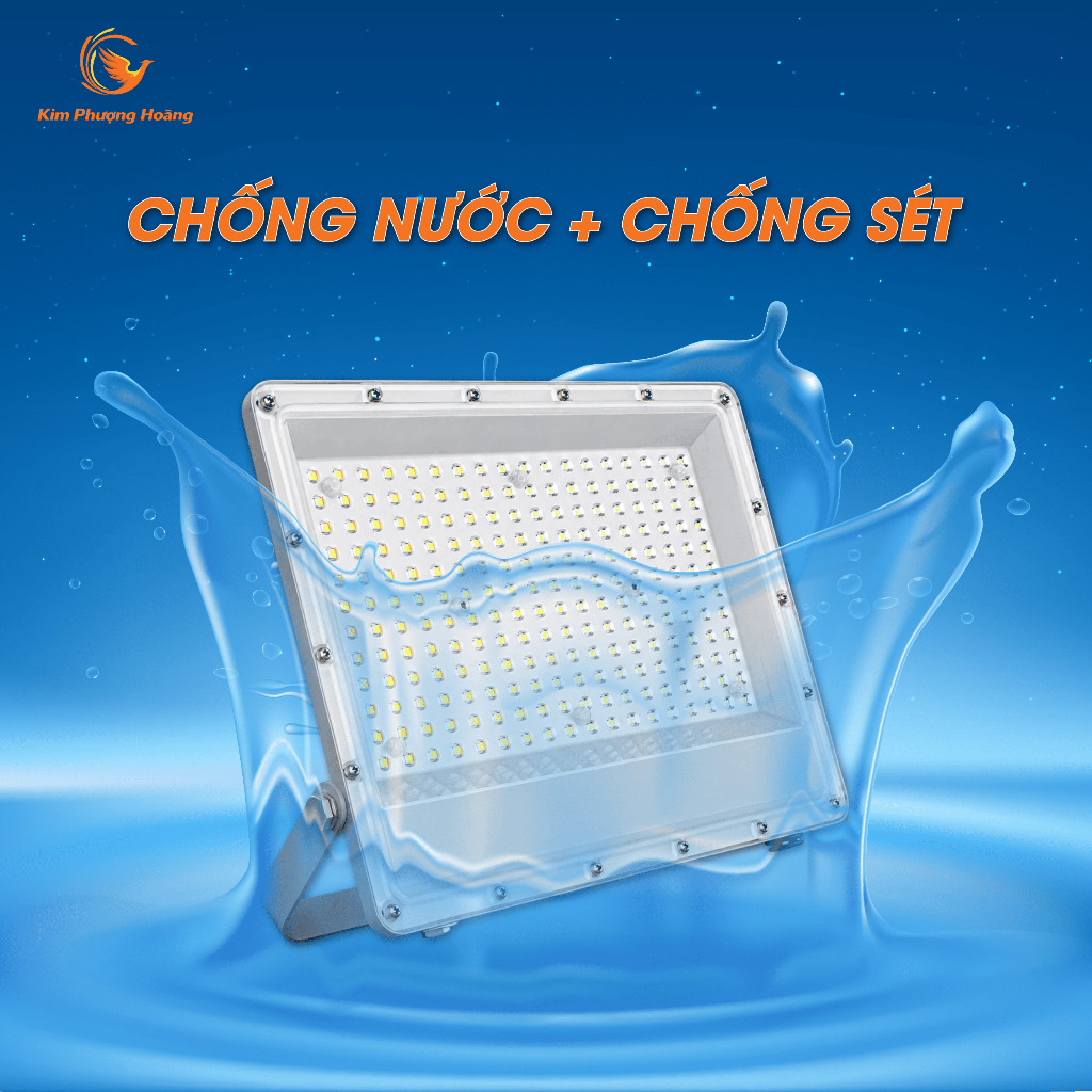 Đèn Pha Led Mắt Ngọc 50W 100W 150W 200W Chiếu Sáng Rộng 150m2 Chất Liệu Nhôm Tiết Kiệm Điện Bảo Hành 2N