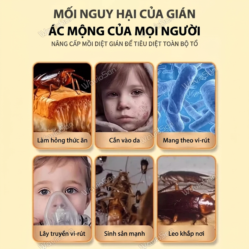 🪳 Thuốc diệt gián 16 viên siêu mạnh, mồi bả gián đậm đặc, hỗ trợ giảm gián trong gia đình
