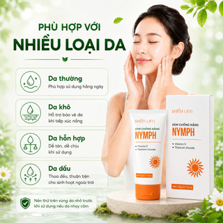 Kem Chống Nắng Bạch Liên NYMPH SPF50 50g - Chống Nắng Body, Hỗ Trợ Bảo Vệ Da