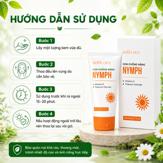 Kem Chống Nắng Bạch Liên NYMPH SPF50 50g - Chống Nắng Body, Hỗ Trợ Bảo Vệ Da