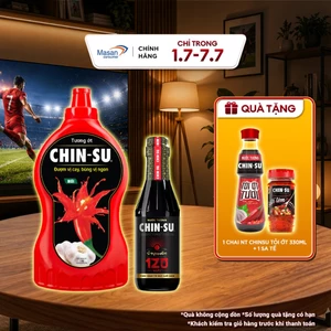 Combo 1 chai Nước tương CHIN-SU lên men 120 ngày x 300ml + 1 chai Tương ớt CHIN-SU 1kg