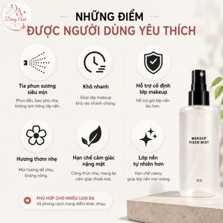 Xịt Khóa Nền 3CE Makeup Fixer Mist 100ml - Xịt Cố Định Lớp Trang Điểm Lâu Trôi, Phun Sương Mịn