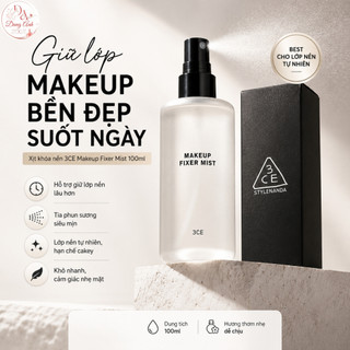 Xịt Khóa Nền 3CE Makeup Fixer Mist 100ml - Xịt Cố Định Lớp Trang Điểm Lâu Trôi, Phun Sương Mịn
