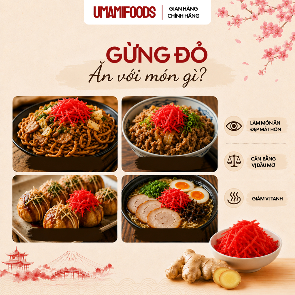 Gừng Đỏ Cắt Sợi 1.5kg Gari Thái Lan | Gừng Sợi Ngâm Ăn Kèm Sushi, Ramen, Gyudon