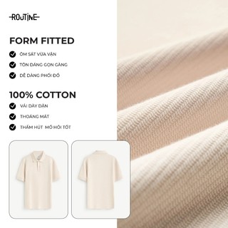 Áo Polo Tay Ngắn Nam Cổ Jacquard Form Fitted - Routine 10F25POL003