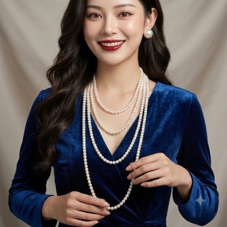 [ DAISYN ] N536 dây chuyền mang áo dài , dây chuyền cưới dâu chuyền hạt ngọc trai nhân tạo đá