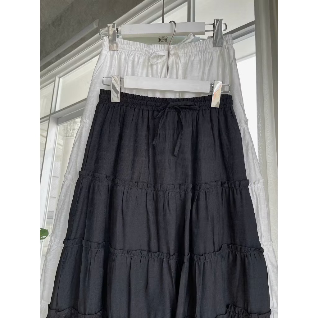 Chân váy midi dáng dài, chân váy 5 tầng có lớp lót tùng xòe tiểu thư, form A nhẹ thanh lịch, nhẹ nhàng - MT CLASSIC