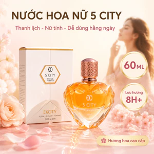 Nước Hoa Nữ 5 City Hương Hoa Cao Cấp, Lưu Hương 8H+, Cho Nàng Thanh Lịch, Nước Hoa Nữ Bán Chạy, 95% Phái Nữ Yêu Thích