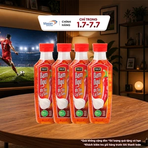 Combo 4 Chai Nước Mắm Nam Ngư Ớt Tỏi Lý Sơn 300ml
