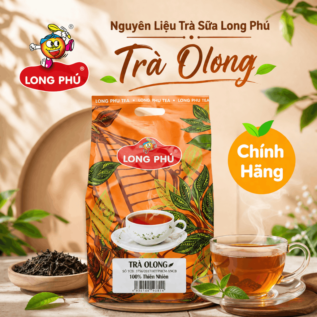Trà Ô Long LONG PHÚ 500g – Đậm Vị, Thơm Lâu, Nguyên Liệu Pha Nước Trà, Chè, Trà Sữa, Trà Trái Cây