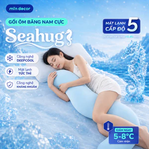 Gối Ôm Băng Nam Cực Seahug Mịn Decor, Giảm Nhiệt Êm Ái Mát Lạnh