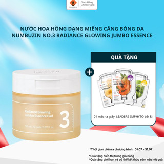 Toner Pad Căng Bóng Da NUMBUZIN No.3 Radiance Glowing Jumbo Essence 70Pads/150ml