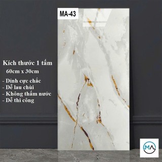 combo 100 tấm ( tặng 1 chai keo) pvc vân đá tráng nhôm có keo sẵn mặt sau