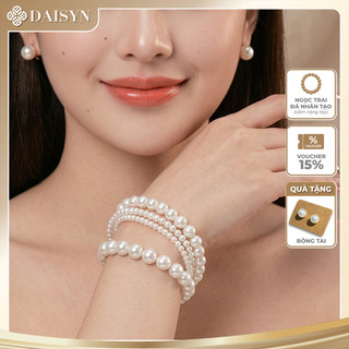 [ DAISYN ] N739 Vòng tay hạt ngọc trai nhân tạo đá khoá 4 sợi sang trọng cho nữ