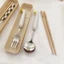 Bộ dụng cụ ăn uống thép không gỉ họa tiết hoạt hình cute kèm hộp đựng MUN STORE B3THIADUASAN288