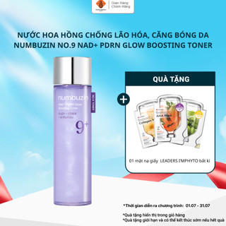 Nước hoa hồng NUMBUZIN chống lão hóa, căng bóng da No.9 Nad+ PDRN Glow Boosting Toner 150ml