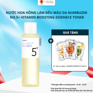 Nước Hoa Hồng Dưỡng Sáng, Đều Màu Da NUMBUZIN No.5+ Vitamin Boosting Essential Toner 200ml