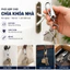 Móc khóa bằng thép không gỉ dành cho nam giới bền chắc phụ kiện đeo hông. kiểu dáng đơn giản